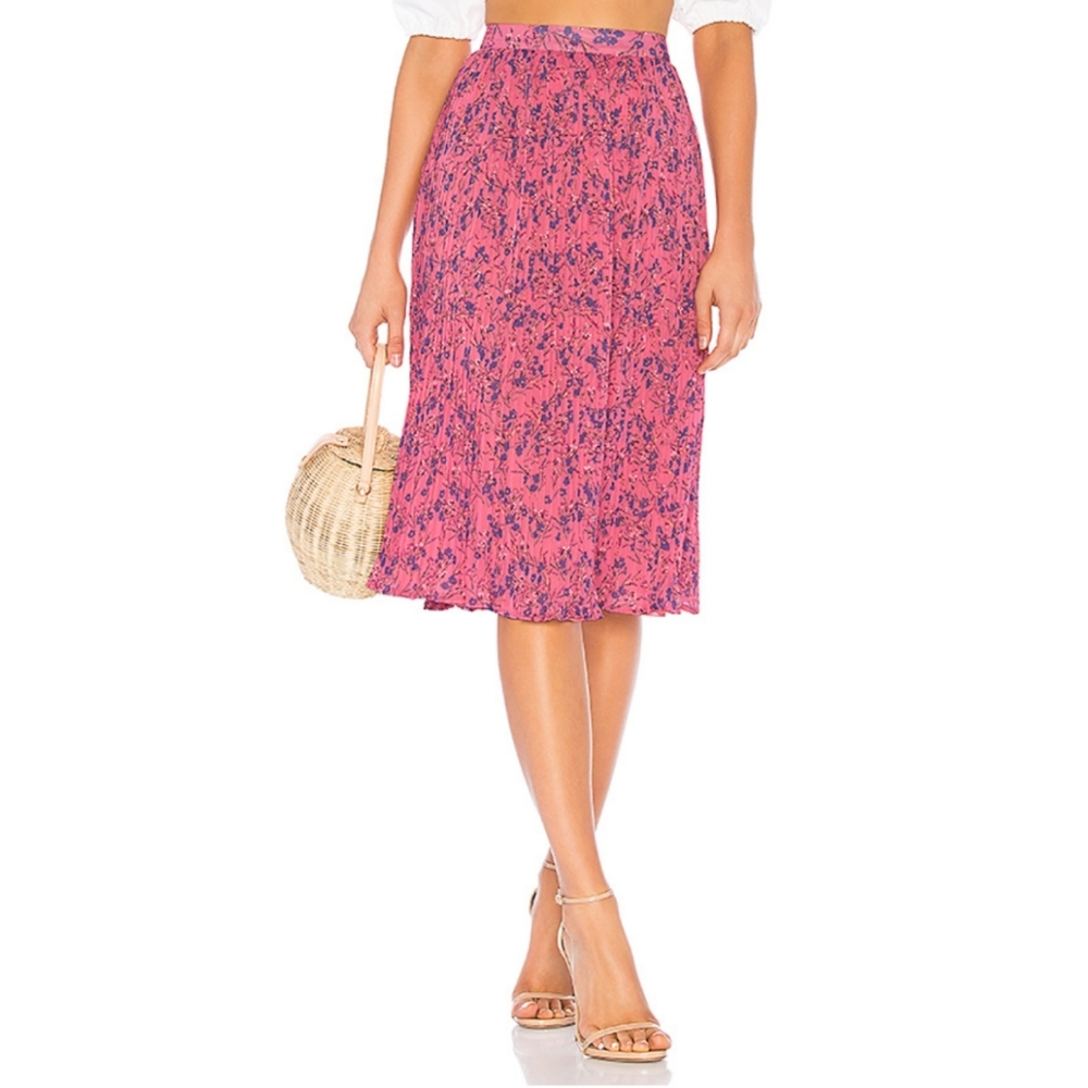 Majorelle Floral Midi Skirt